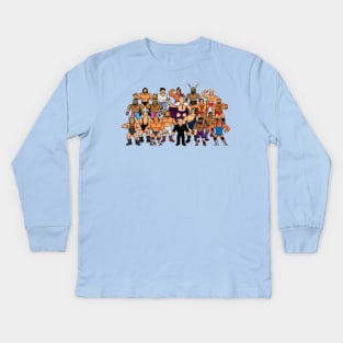 The wrestling Family Kids Long Sleeve T-Shirt